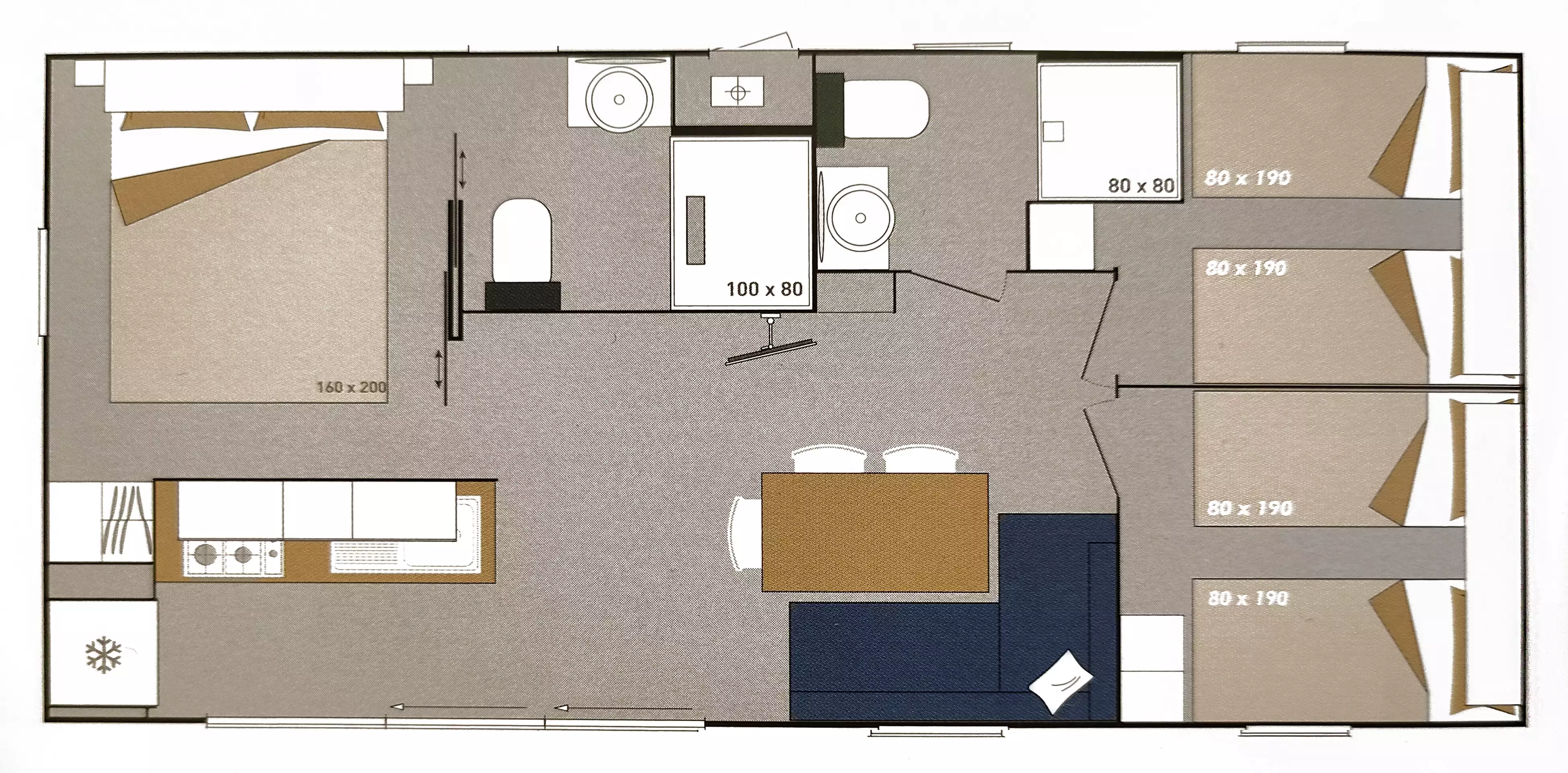 Metratura totale: 32 mq Mobile-home